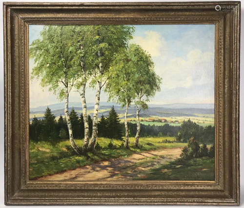 Bogdanov Belsky, Landscape, Oil on Canvas