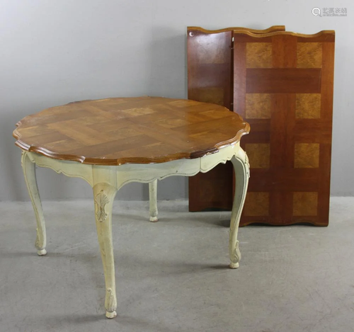 French Style Table with Carved Legs