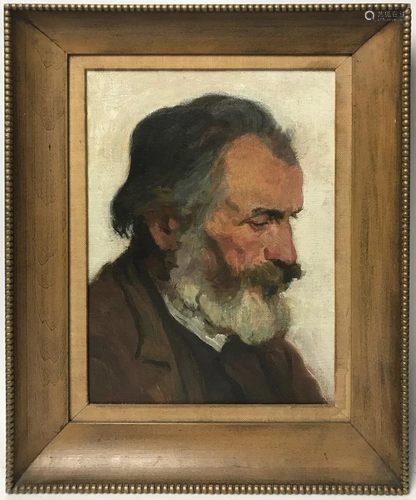 A. Plastov Signed, Portrait, Oil on Canvas