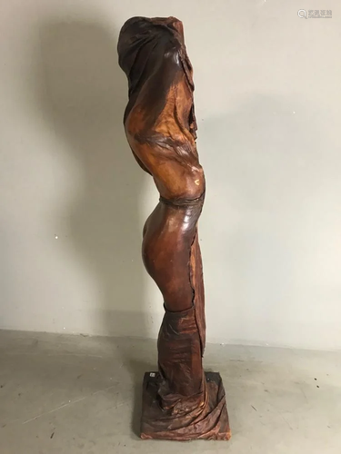 Leather Sculpture by Daphne du Barry