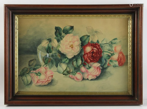 S. Osborne, Watercolor of Roses