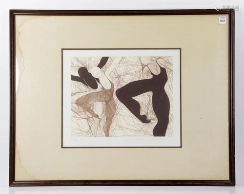 Ballet Dancers, Etching