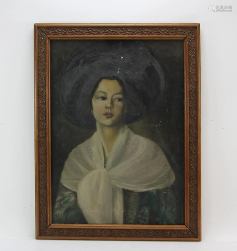 Boston School, Portrait of Young Woman,…