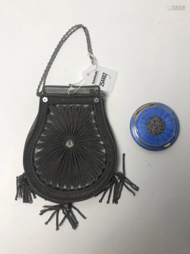 19thC Victorian Purse and Enameled Comp…