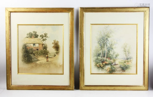 Albert Bowers, Pair of 19th Century Watercolors