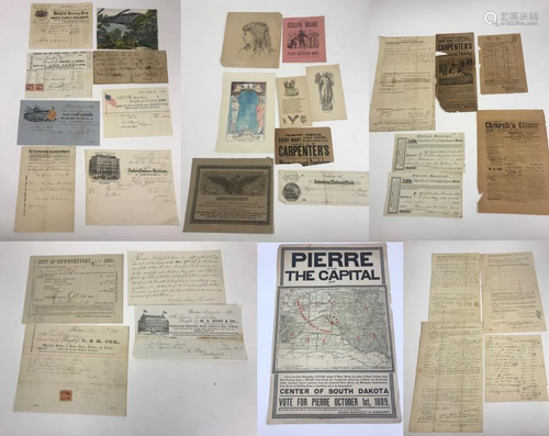 Group of 19thC Ephemera