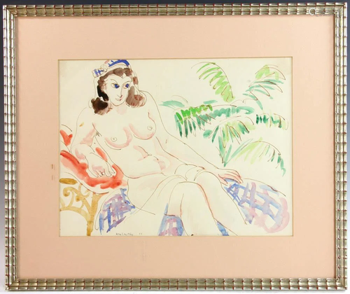 McCarthy Watercolor of Semi Nude Female