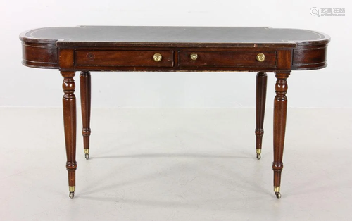 Mahogany Leather Top Desk