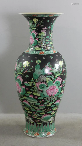 19thC Chinese Lotus Leaf Palace Urn