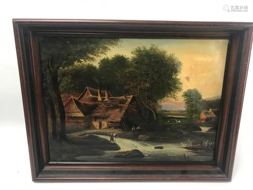 19thC Landscape, Oil on Canvas