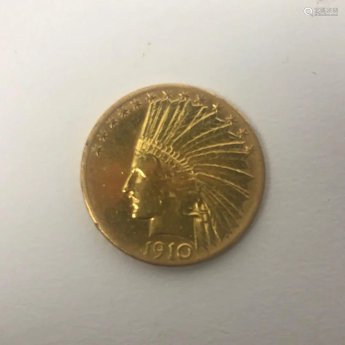 1910 US Ten Dollar Gold Coin
