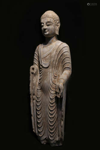 CHINESE ANCIENT STONE CARVING BUDDHA STATUE 中國古代石雕佛像