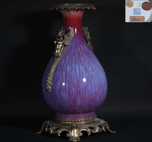 A Flambe Glazed Yuhuchunping Qianlong Period