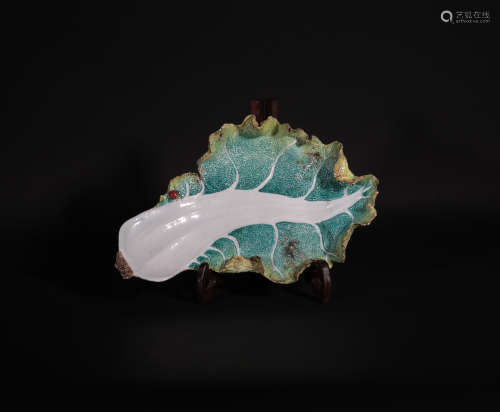 A Porcelain Chinese Cabbage Qianlong Period