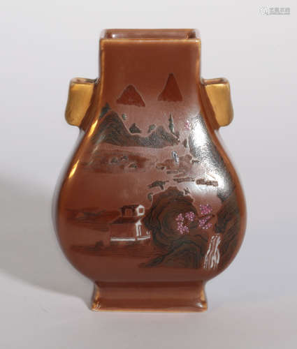 An Aubergine Glazed Zun Vase Qianlong