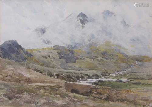 Edmund Morison Wimperis (1835-1900), Mountain landscape, watercolour, indistinctly inscribed lower