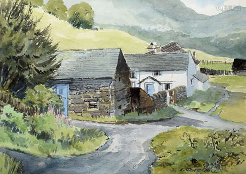 Edwin Grieg-Hall (19th/20th Century), 'How Top Farm', 'Above Ullswater' & 'A Farm in Laddon