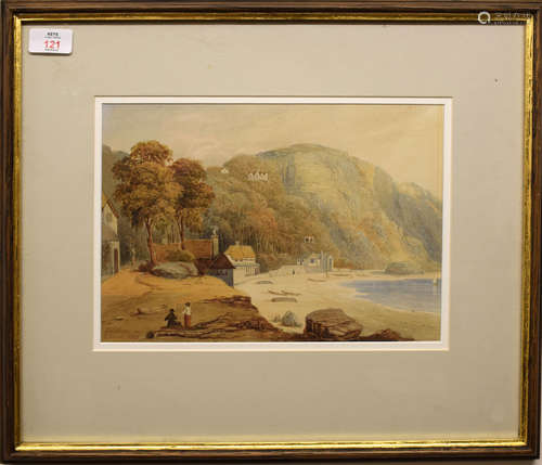 S Watkins (19th Century), Coastal Scene - North Devon 1937, watercolour, signed and inscribed with