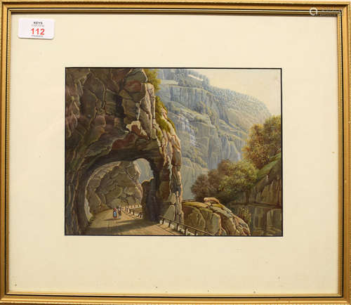 Italian School (19th Century), 'Arch of Donna, Aosta Valley Circa 1840', watercolour, 18 x 22cm