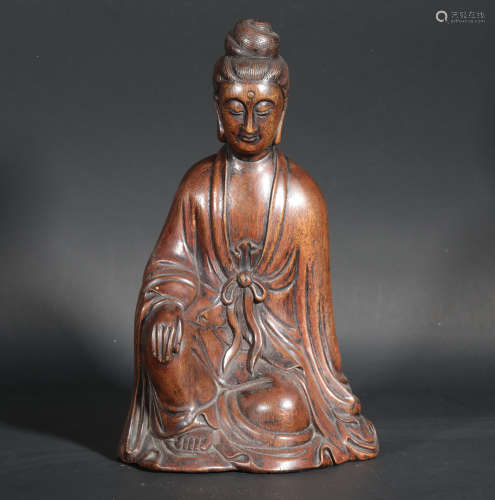 A Carved Chenxiang Guanyin Qing Dynasty