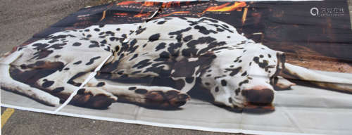 Vintage billboard poster of a Dalmatian