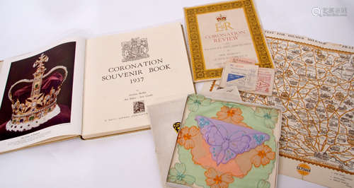 Various ephemera including Coronation of Queen Elizabeth II service sheet for ex-servicemen and