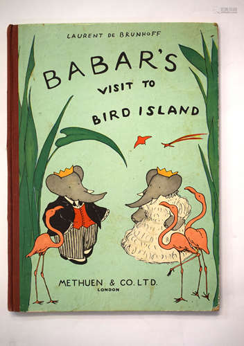 BABAR'S VISIT TO BIRD ISLAND, Methuen & Co, London 1952, printed by W S Cowell