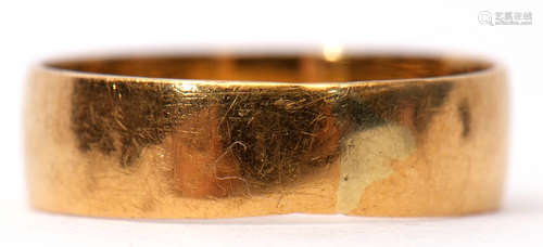 22ct gold wedding ring, plain polished design, Birmingham 1902, 2.4gms, size I/J