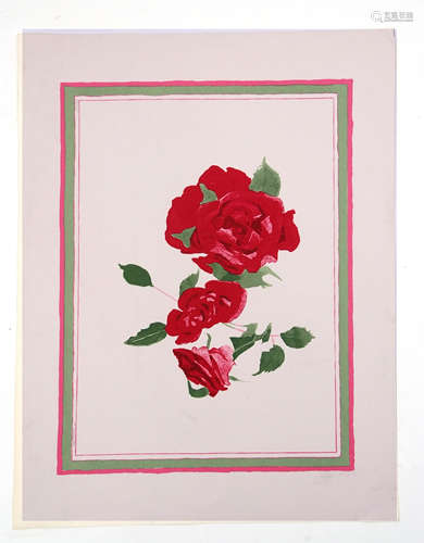 •AR Patrick Procktor (1936-2003), Red Roses, coloured screen print, signed and numbered 36/75 in