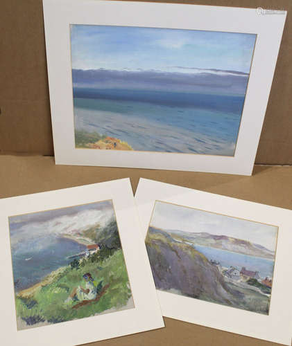 A N Buchanan (20th century), Coastal scenes, group of 3 oils on canvas/board, all inscribed verso