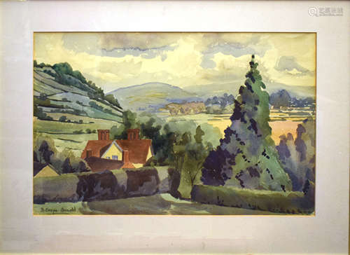 B Coope-Arnold (20th century), Landscape, watercolour, signed lower left, 36 x 56cm