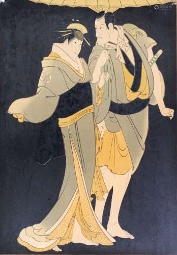Sharaku Toshusai Toshusai Sharaku (active 1794 -1795)A posthumous print depicting two actors Japan,