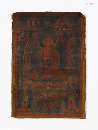 Arte Himalayana A small thangka depicting the Medicine Buddha Tibet, 19th century .