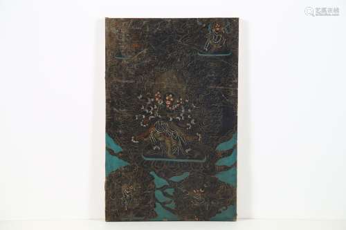 Arte Himalayana A thangka over black ground (Nak-thangka) depicting YamantakaNepal, late 19th-20th
