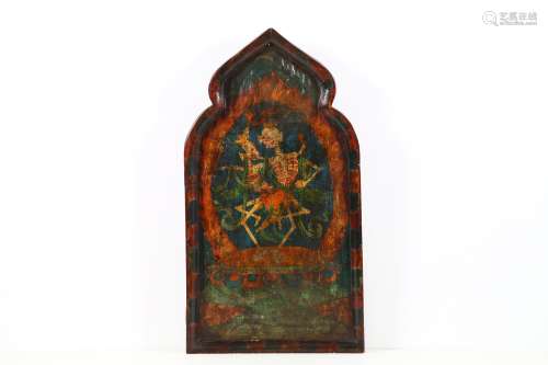 Arte Himalayana A wooden board painted with chitipatiTibet, 19th century .