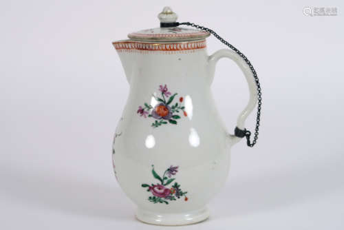 Eighteenth century covered Chinese porcelain jug w…