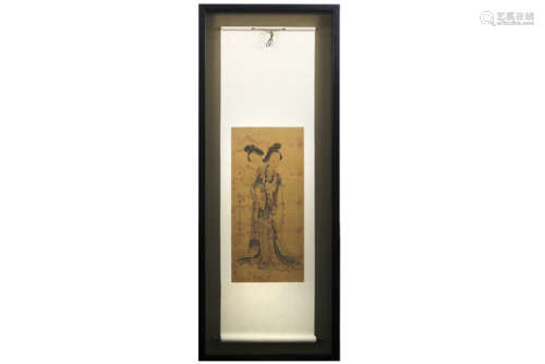 KU LO (1762 1837) Chinese scroll with painting (on…