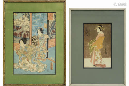 Lot of two Japanese prints : UTAGAWA KUNISADO or T…