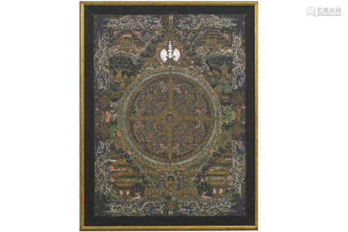 Tibetan mandala tangka with the representation of …