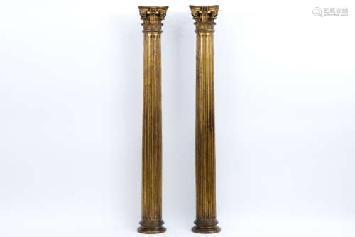 EUROPA 17° NEW pair of slender columns in wood cov…