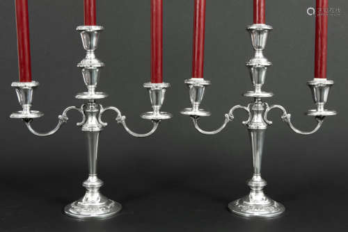 GORHAM pair of American table candlesticks with de…