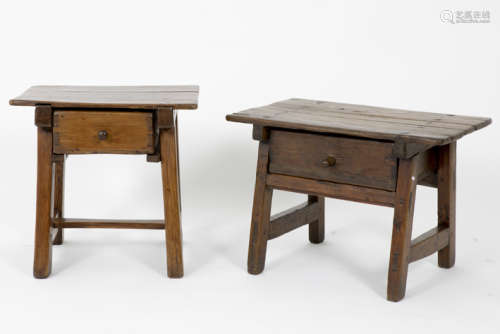 SPAIN 18° NEW pair of side tables/stools with draw…