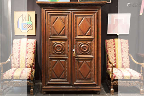 Seventeenth century French linen cupboard in the t…