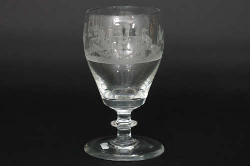 Antique glass with rummer with fine cut decor heig…