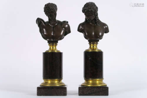 GLADENBECK BERLIN (1851 1926) pair of antique scul…