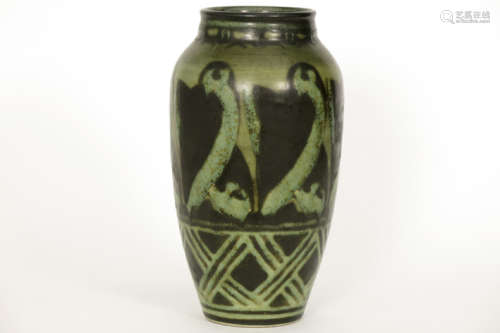 CHARLES CATTEAU Art Deco vase (model 967) in grès,…
