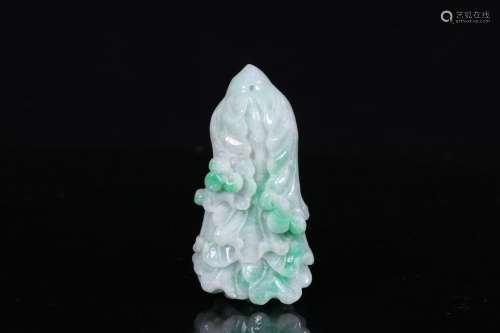 JADEITE CARVED CHINESE CABBAGE ORNAMENT