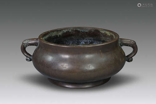 QING DYNASTY BRONZE CENSER BURNER