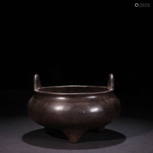 A QING DYNASTY BRONZE CENSER