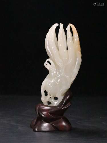 A OLD HETIAN JADE HAND OF BUDDHA CARVING ORNAMENT